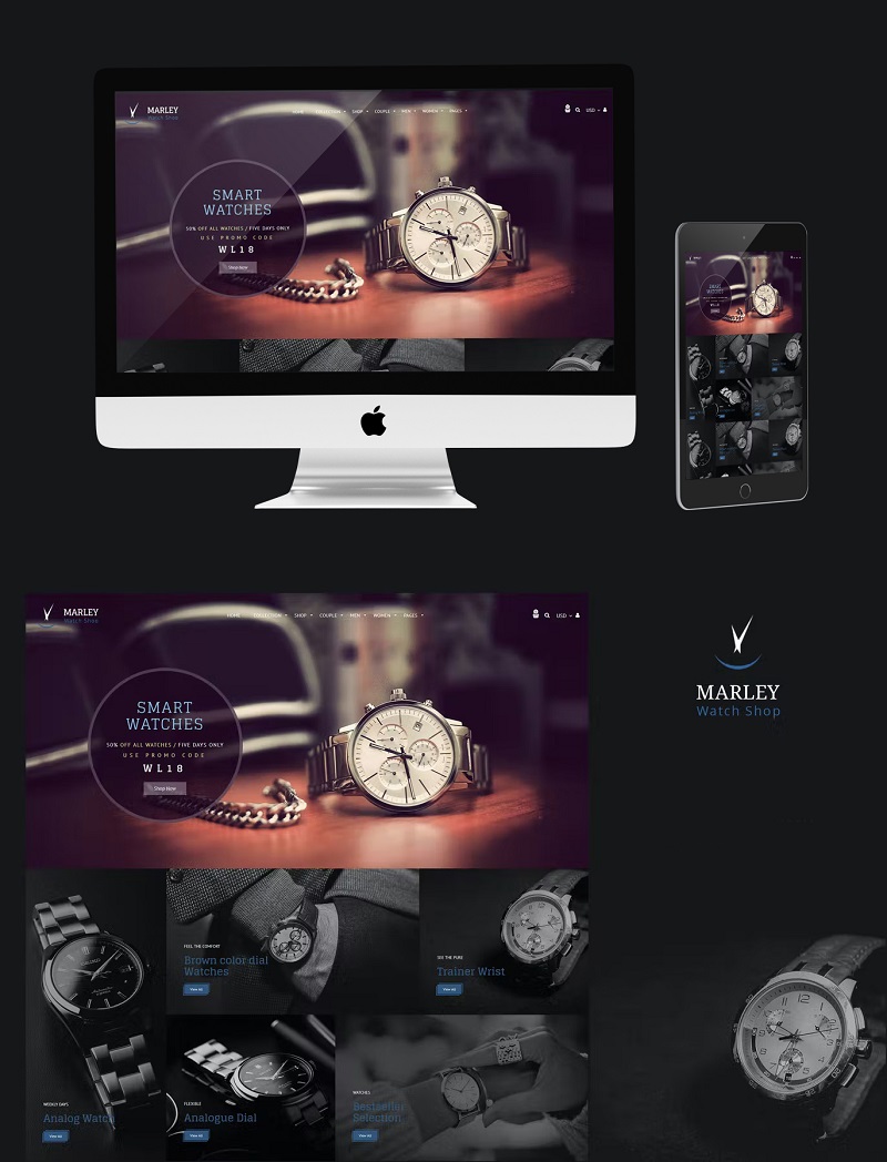 marley-watch-shop-website- Webvizion Global