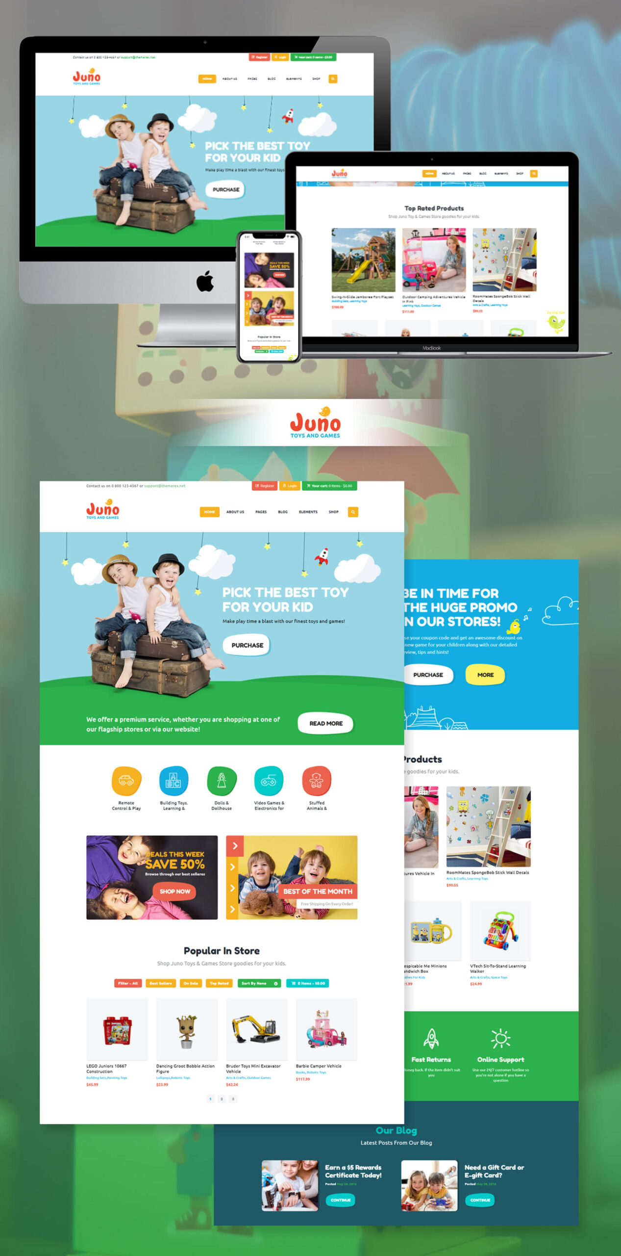 Juno Toys-website-webvizion