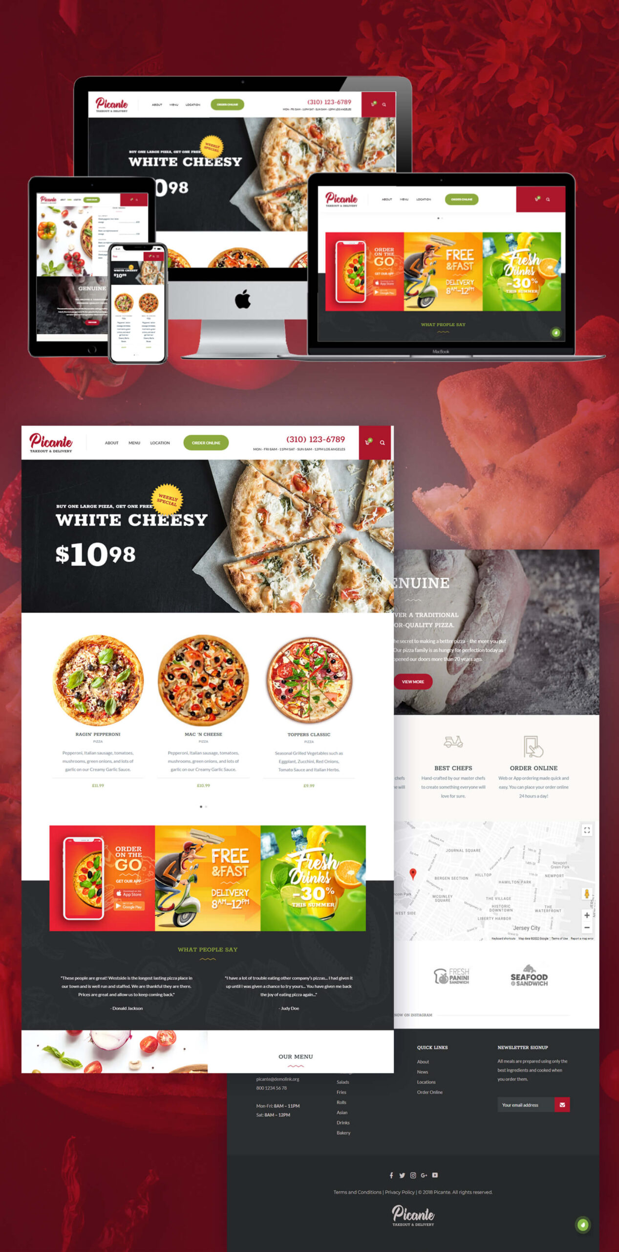 Picante-Pizza-food-restaurant-website-design-webvizion