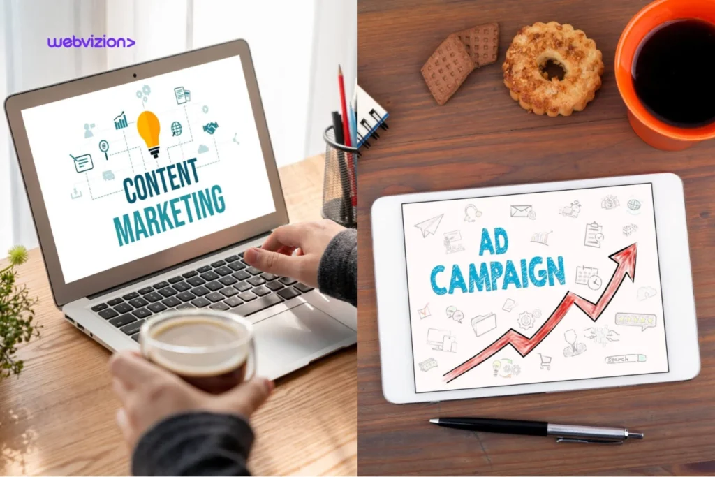 Which-Delivers-Better-ROI-Content-Marketing-vs-Paid-Ads-Webvizion