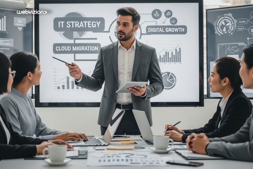 Top-10-Reasons-to-Hire-an-IT -Consulting-Company-for-Business-Webvizion-Global
