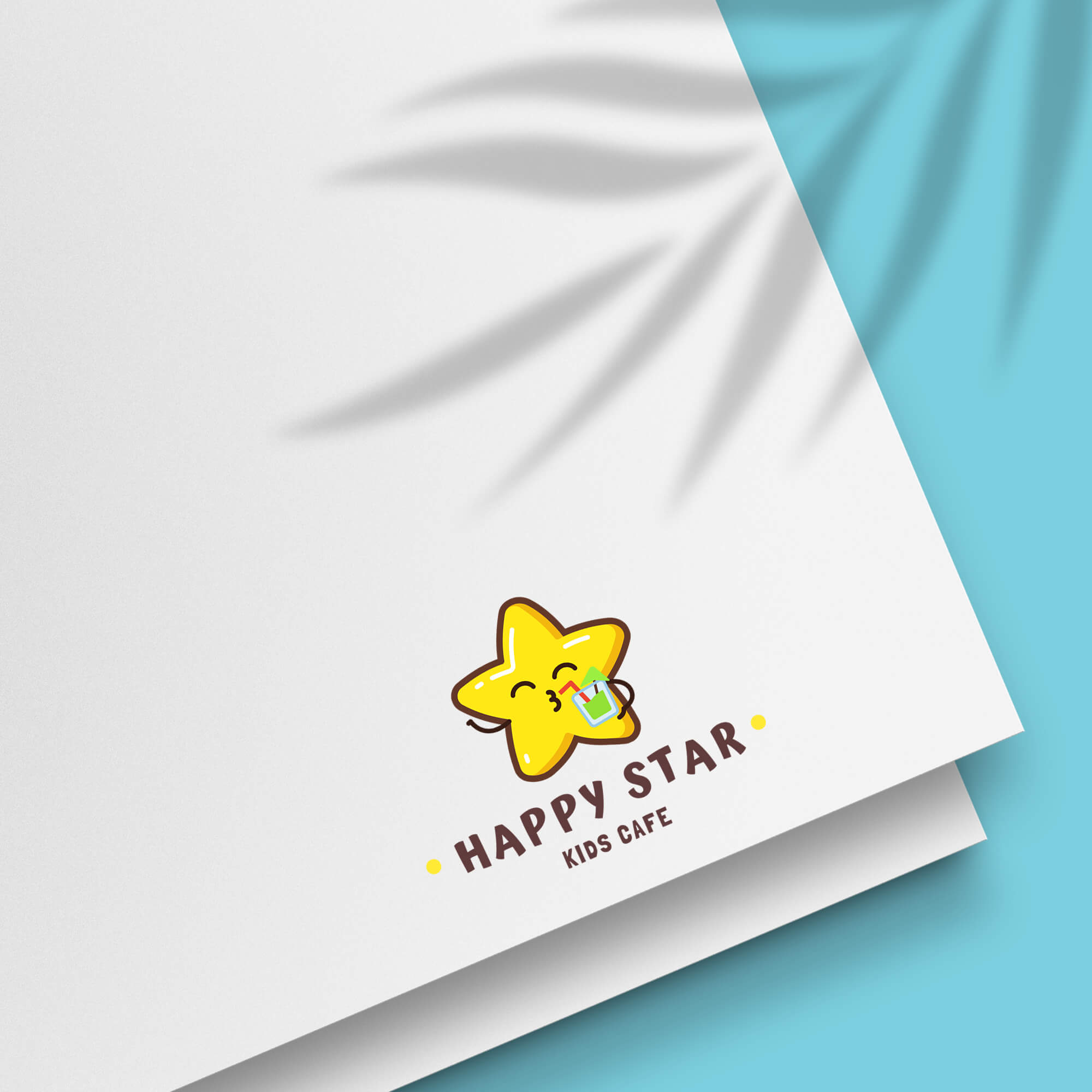 Happy-Star-Kids-Cafe-Logo-Webvizion-Global-Logo-Design-Agency
