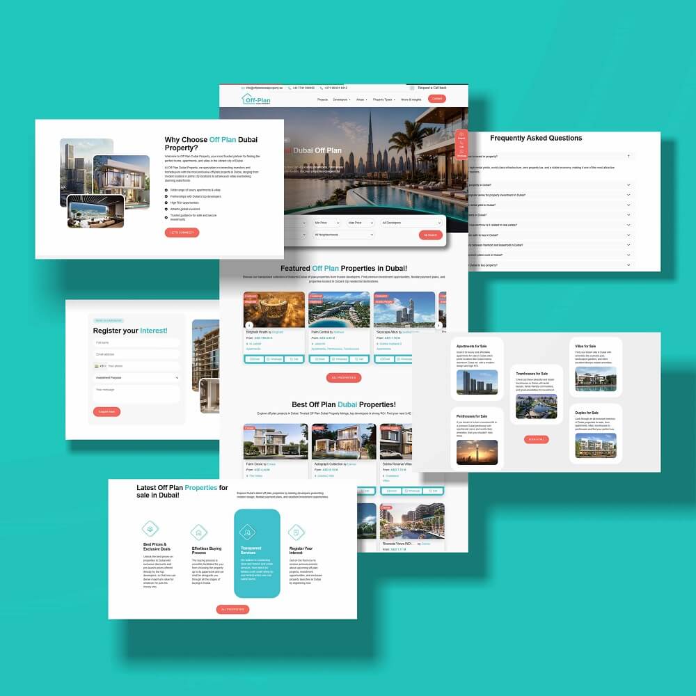 Webvizion Portfolio Off-plan Website Mockup